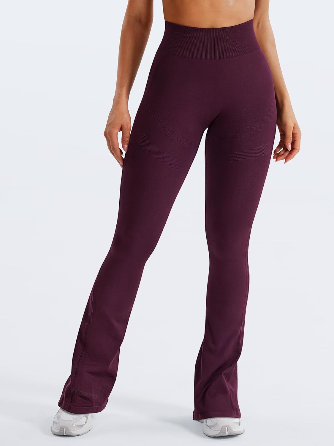 YEOREO Women's Mini Flare Workout Butt Lifting Hidden Scrunch Seamless Yoga Legging Pants