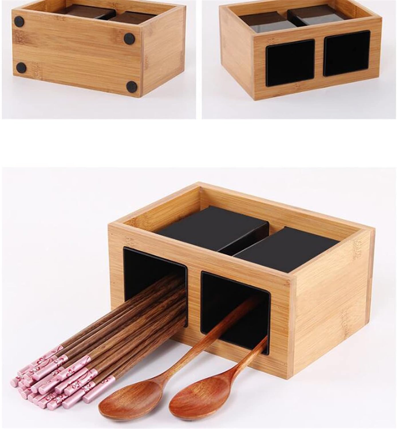 Chopstick Racks Flatware Tableware Drying Bamboo Storage Organizer Shelf Holder for Spoon Fork Knife Chopsticks Kitchen Utensils