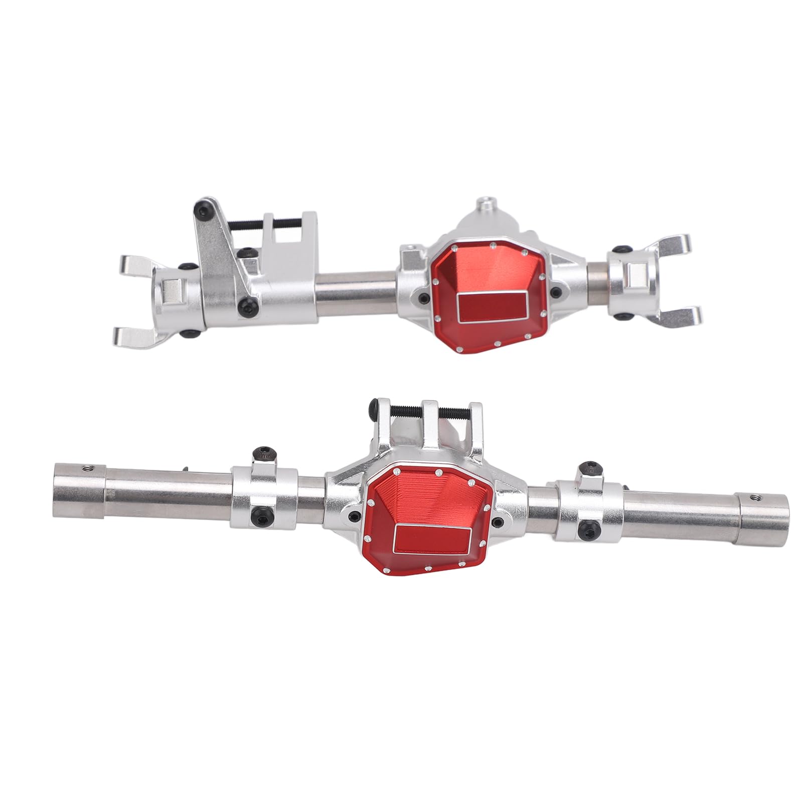 FILFEEL Stop Aluminium, Zestaw Przedniej Osi Tylnej ze Stali Nierdzewnej do Samochodu SCX10 PRO RC, Wykonany z Aluminium z Anodowanym Wykończeniem, Doskonała kompatybilność, łatwy w
