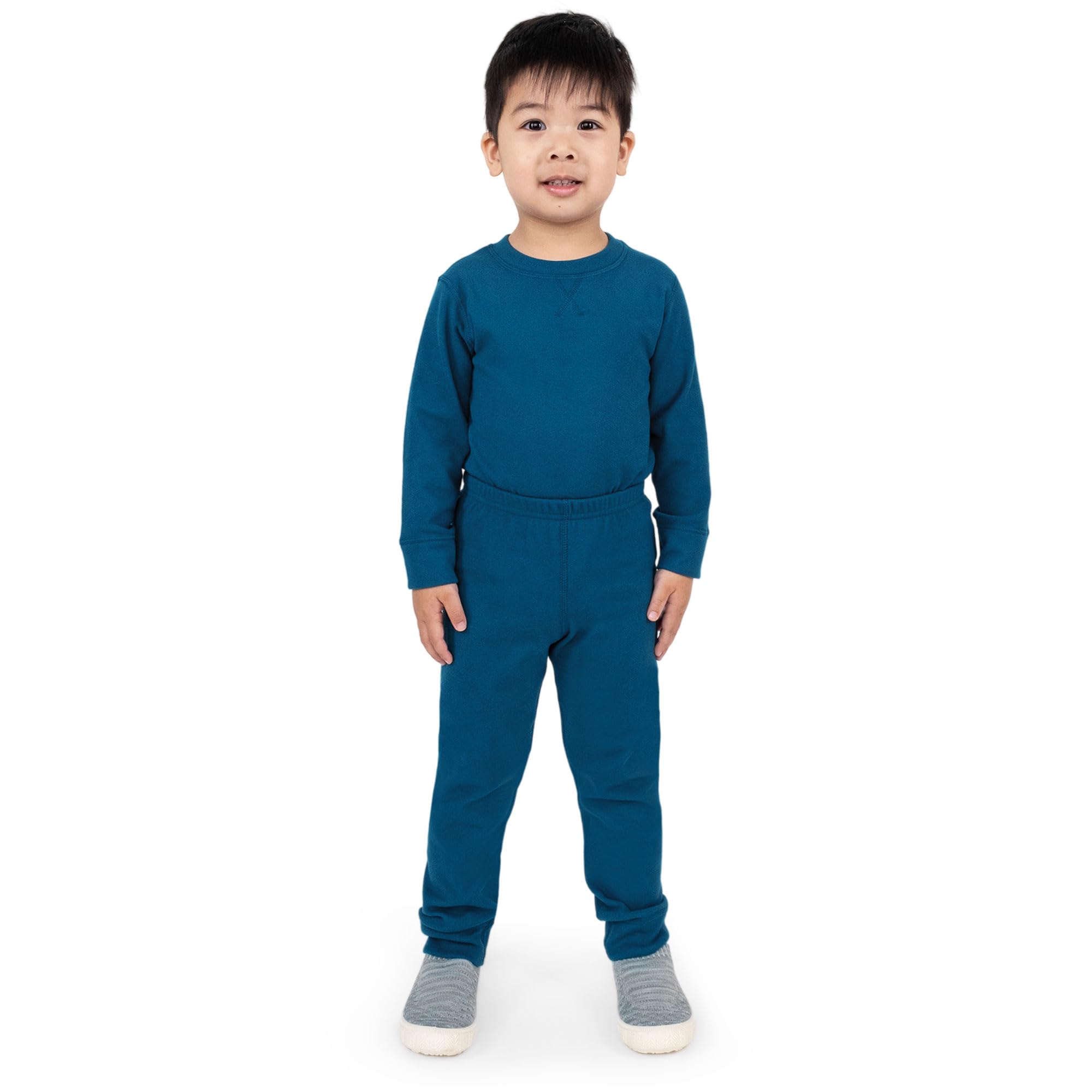 JAN & JUL Kids Thermal Base Layer Pant for Boys or Girls (Deep Blue, Size 12Y)