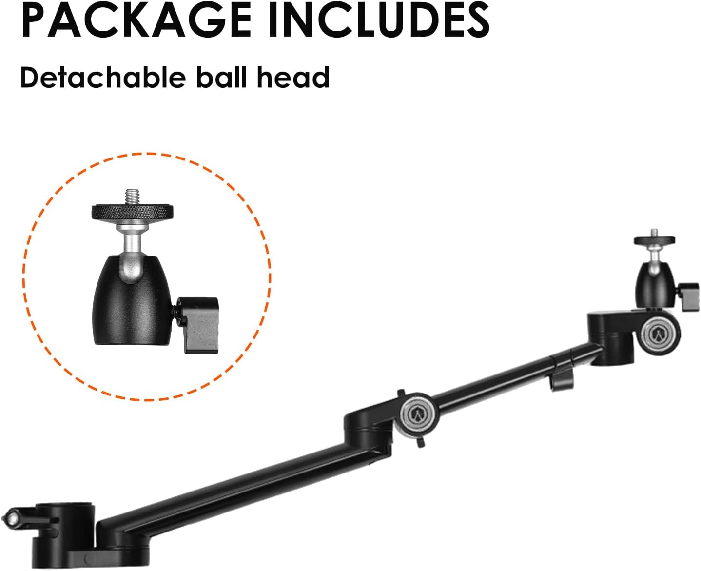 TARION Modular Desktop Camera Mount - 19"/48 cm DSLR Desk Arm with 1/4" Screw Ballhead 360 Degrees Adjustable - Compatible with 35 mm Rods - Titanrig Arm Z