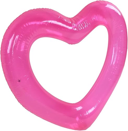 Mumusuki Flotadores de piscina, anillos de natación inflables en forma de corazón, tumbonas de piscina, tubo de río, lago, playa, flotante,