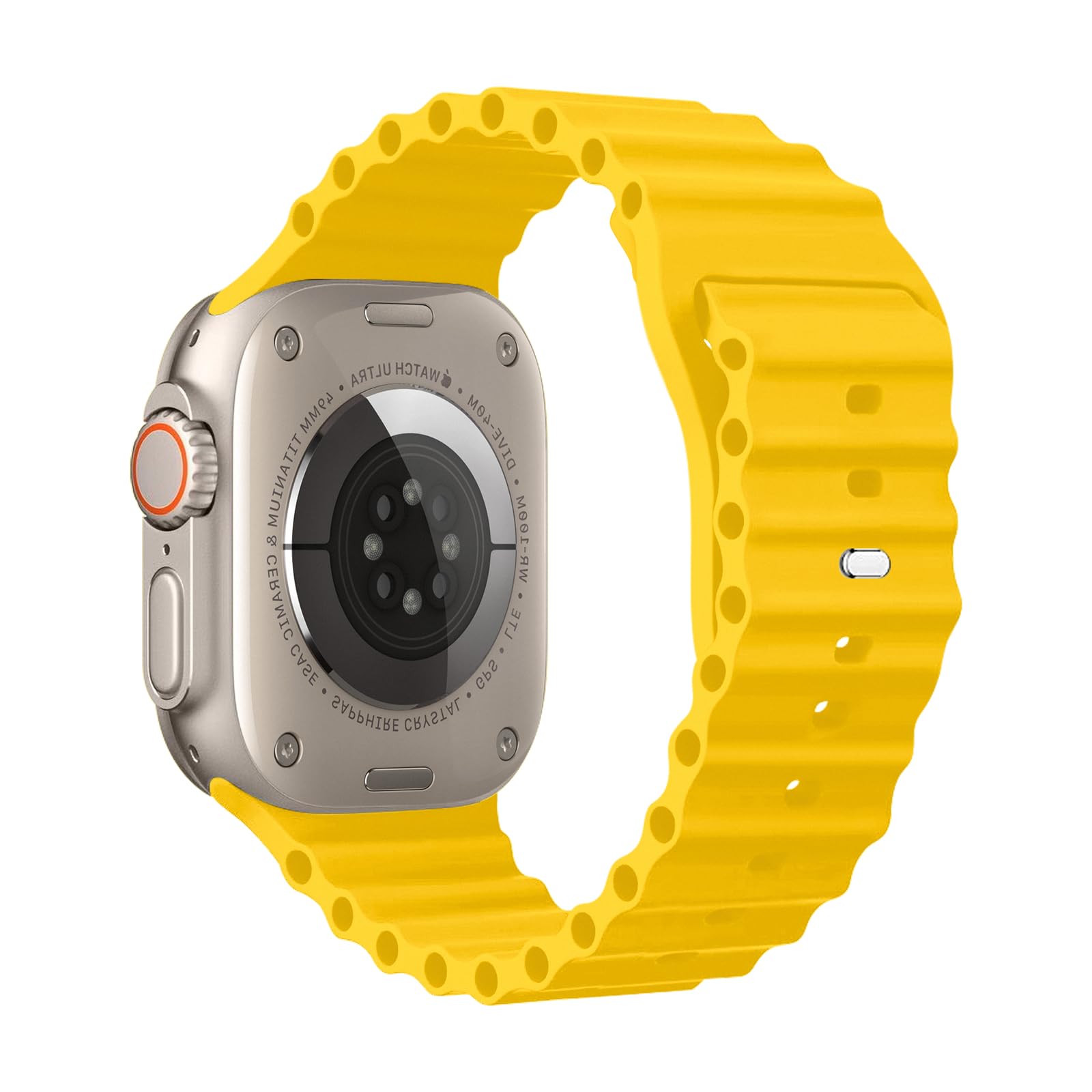 BHUIJIC Ocean Band Compatible with Apple Watch Ultra Band 49mm 46mm 45mm 44mm 42mm for Men Women, Sport Wristband Adjustable Silicone Strap for Apple