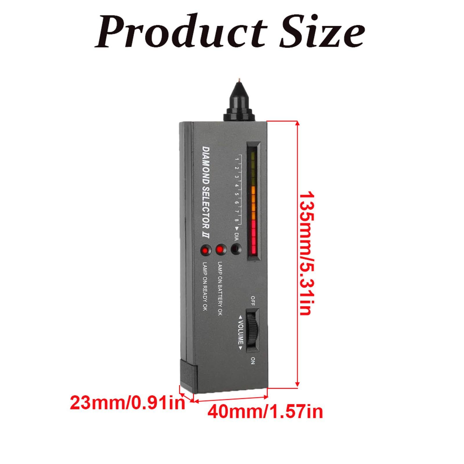Detector de joyas portátil con indicador LED, comprobador electrónico de dureza para piedras preciosas, zafiros