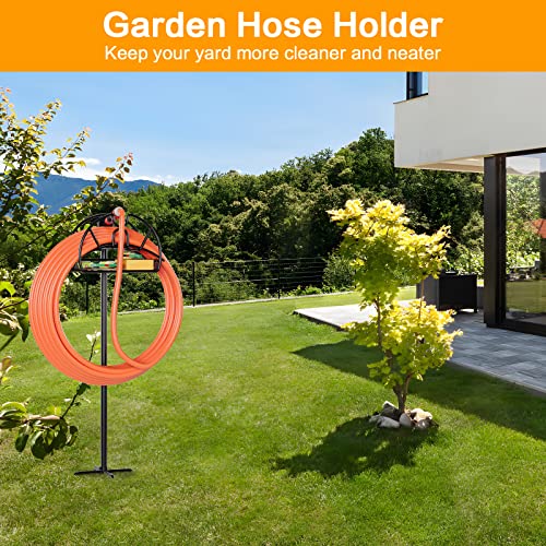 Garden Hose Holder, Livod Heavy Duty Water Hose Holders For Outside, Detachable Garden Hose Holder Freestanding Water Hose Stand, Garden Hose Storage Organizer For Lawn & Yard #TOP5