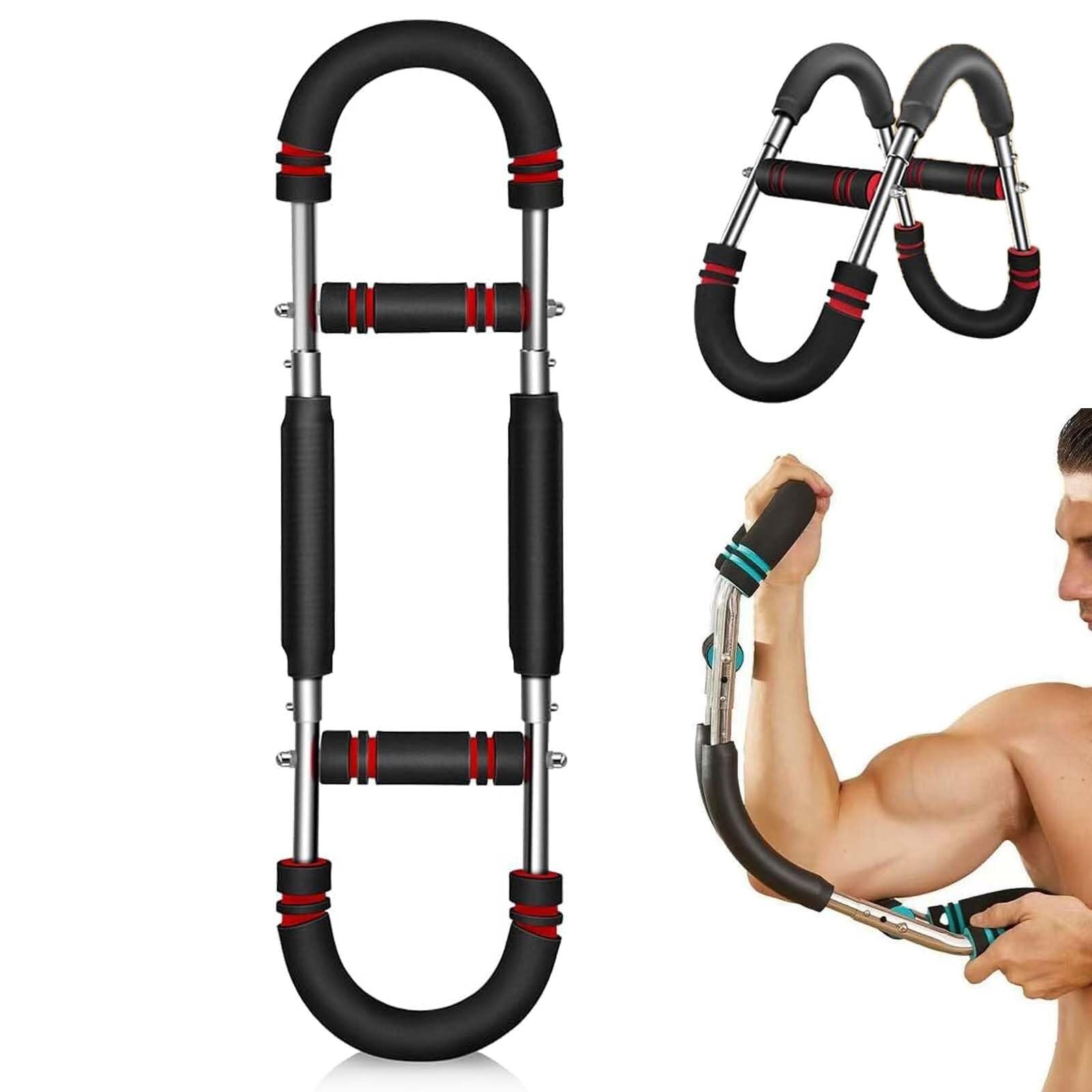 LCPKUTTR Arm Trainer, Adjustable Resistance Portable Home Gym Equipment for Upper Body Strength Training - Detachable Spring Chest Exerciser, Triceps & Shoulder Workout, 44-110lbs (Blue) R01522(Rot)