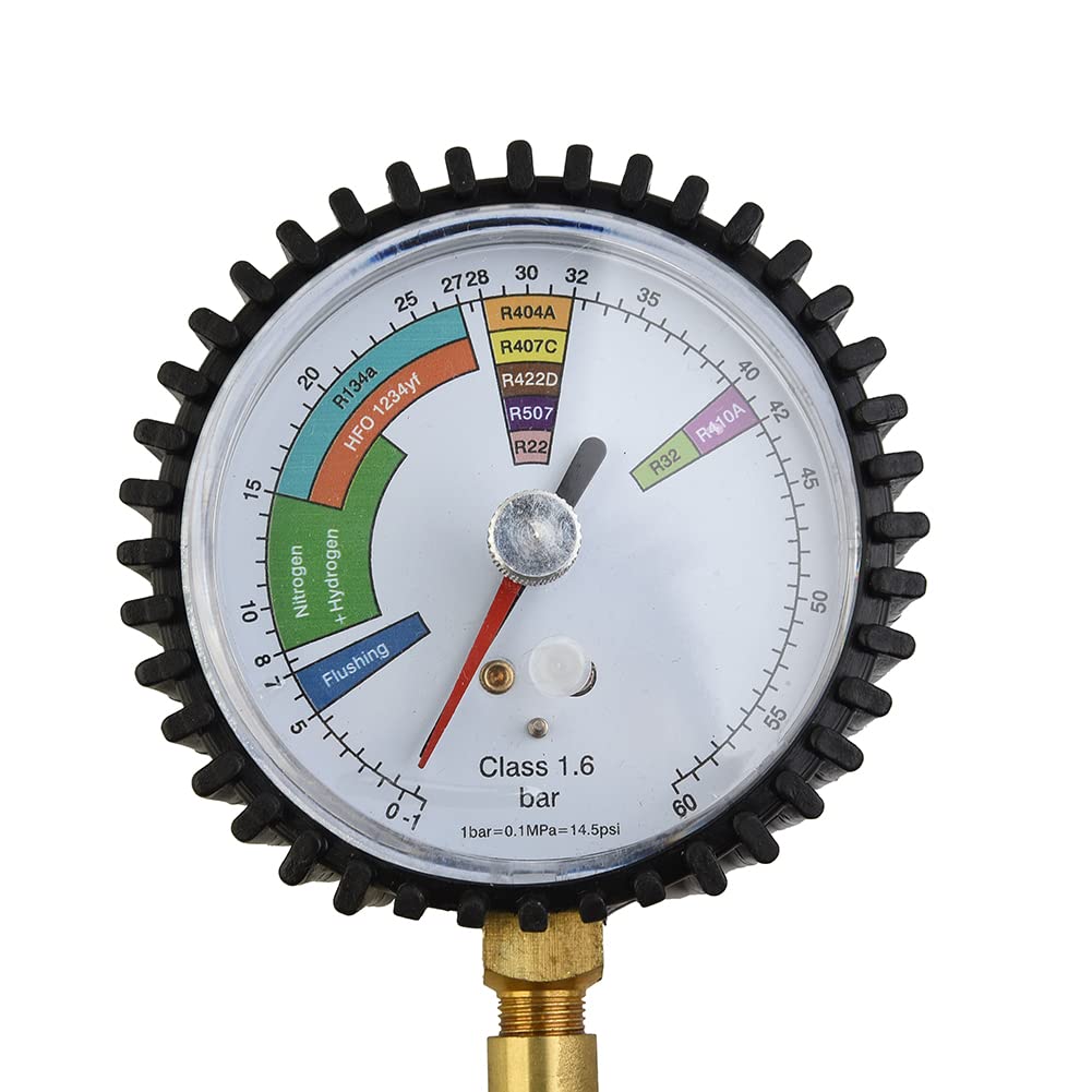 Tool Part for Air Conditioner Nitrogen Pressure Tester Regulator for R134a R22 R407C R410A Automobile HVAC Pressure Gauge Tools