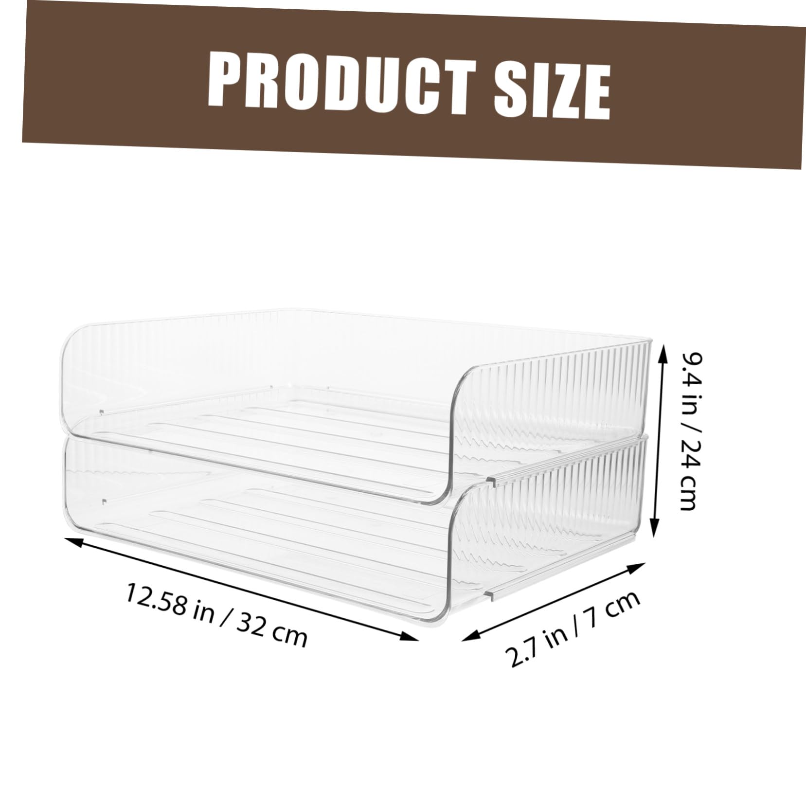 2 pezzi Organizer Scrivania in Plastica Resistente Mensola Documenti Impilabile Portaoggetti Multifunzione per Ufficio e Casa Design e Facile