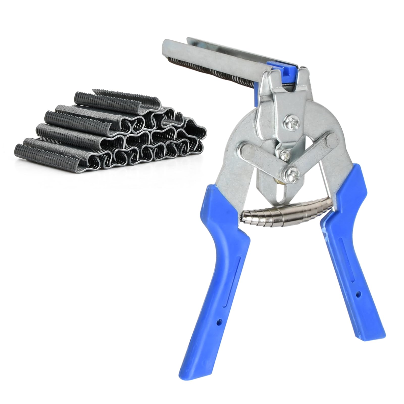Alicates para Cercas con Mango de Plástico, Tenaza de Anillo con 600 M Clavos, Ideal para Jaulas de Conejos, Gallinas, Mantenimiento, Herramienta Manual para Soldar