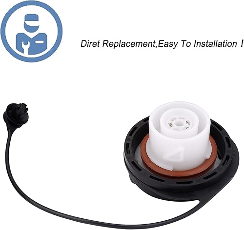 Miniatura 4 de Tapa de llenado del depósito de combustible, tapa de gasolina compatible con Buick Cadillac Chevy GMC - Lucerna 2007-2011, DTS 2007-2011, Escalade