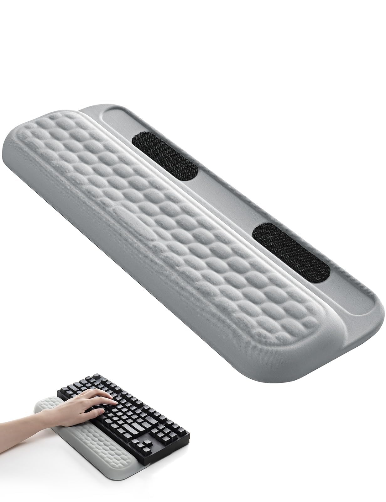 Keyboard Wrist Rest with Stickers, Keyboard Wrist Rest, Mechanical Keyboard Support Pad, Soft Memory Foam Wrist Support, Keyboard Hand Rest Pad for Wrist Pain Relief, for Computer Office Gaming