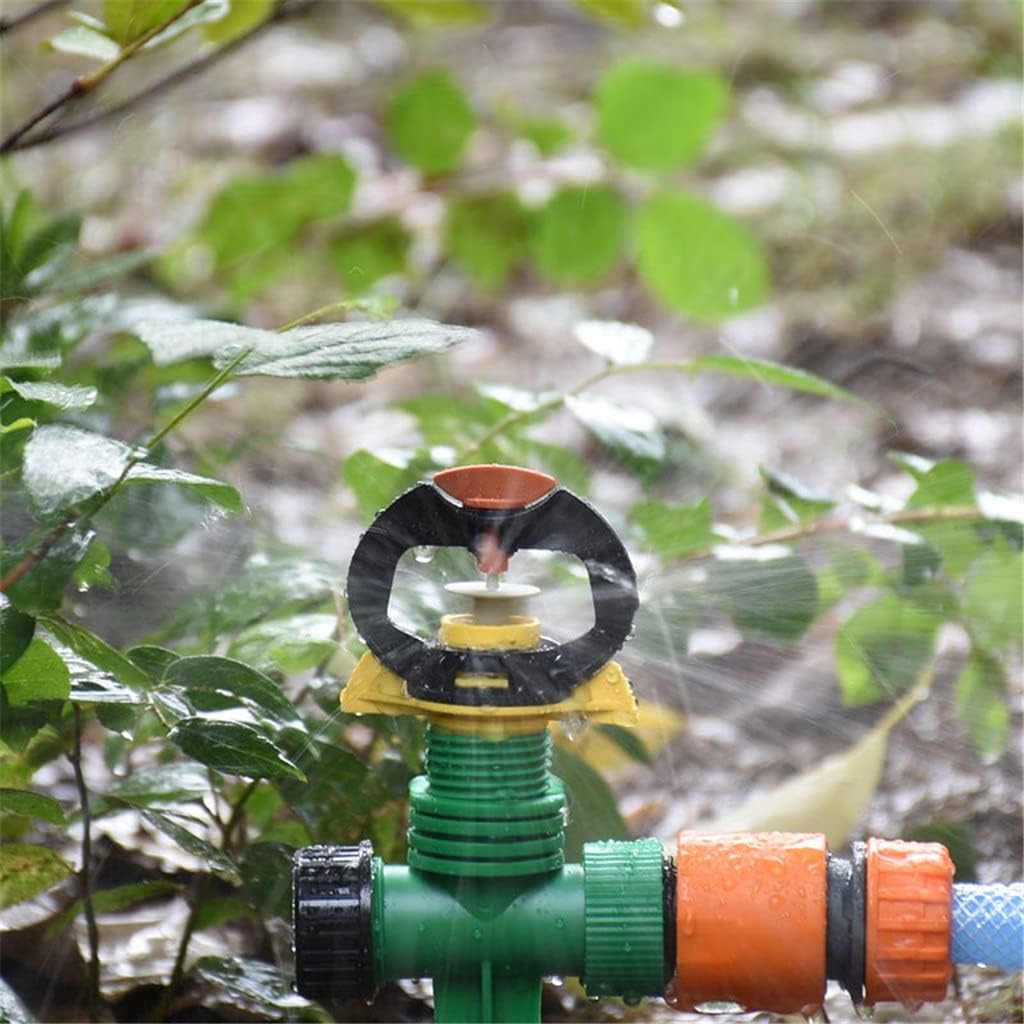 1/2 Inch Rotating Sprinkler Nozzle Holder Water Nozzle G1 / 2" Plastic Spike Watering Sprinkler Garden Lawn for 1/2 Hose 1pcs(E)