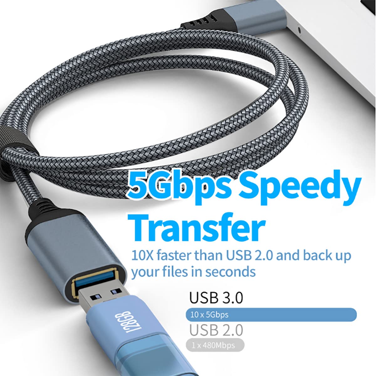 Cavo di prolunga USB 2.0 corto, cavo di prolunga USB USB maschio a femmina per unà flash SB, lettore di schede, disco rigido, tastiera, mouse  44