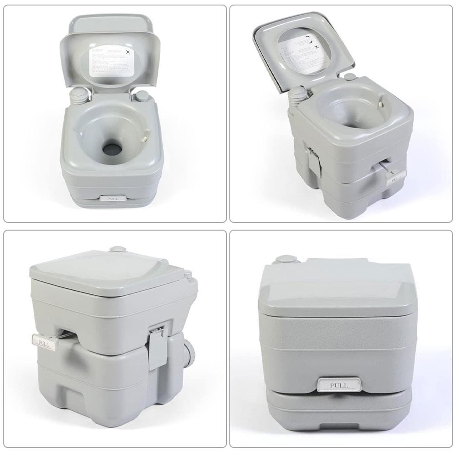 Toilette Portatile da Campeggio, Toilette da Campeggio Toilette Portatile WC Rimovibile per i Bambini Anziani Bagno Mobile per Camper Casa Mobile WC Chimico da Viaggio,Single Outlet,20L