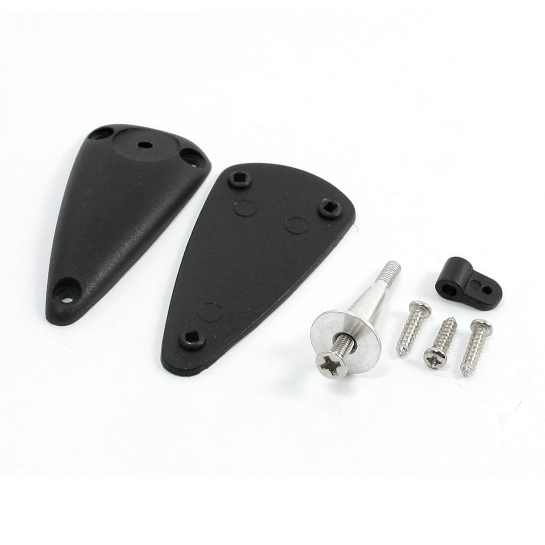 Aexit 2.8mm Mounting Electrical equipment Hole Dia Aluminum Adjustable Horn w Plastic Triangle Base