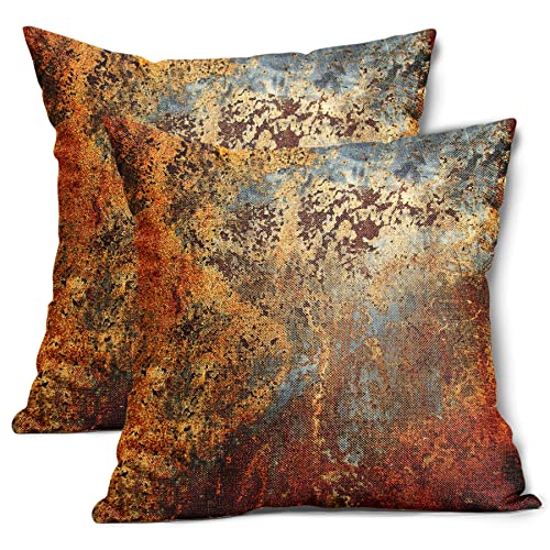 Aportt Rustic Copper Metal Pillow Covers