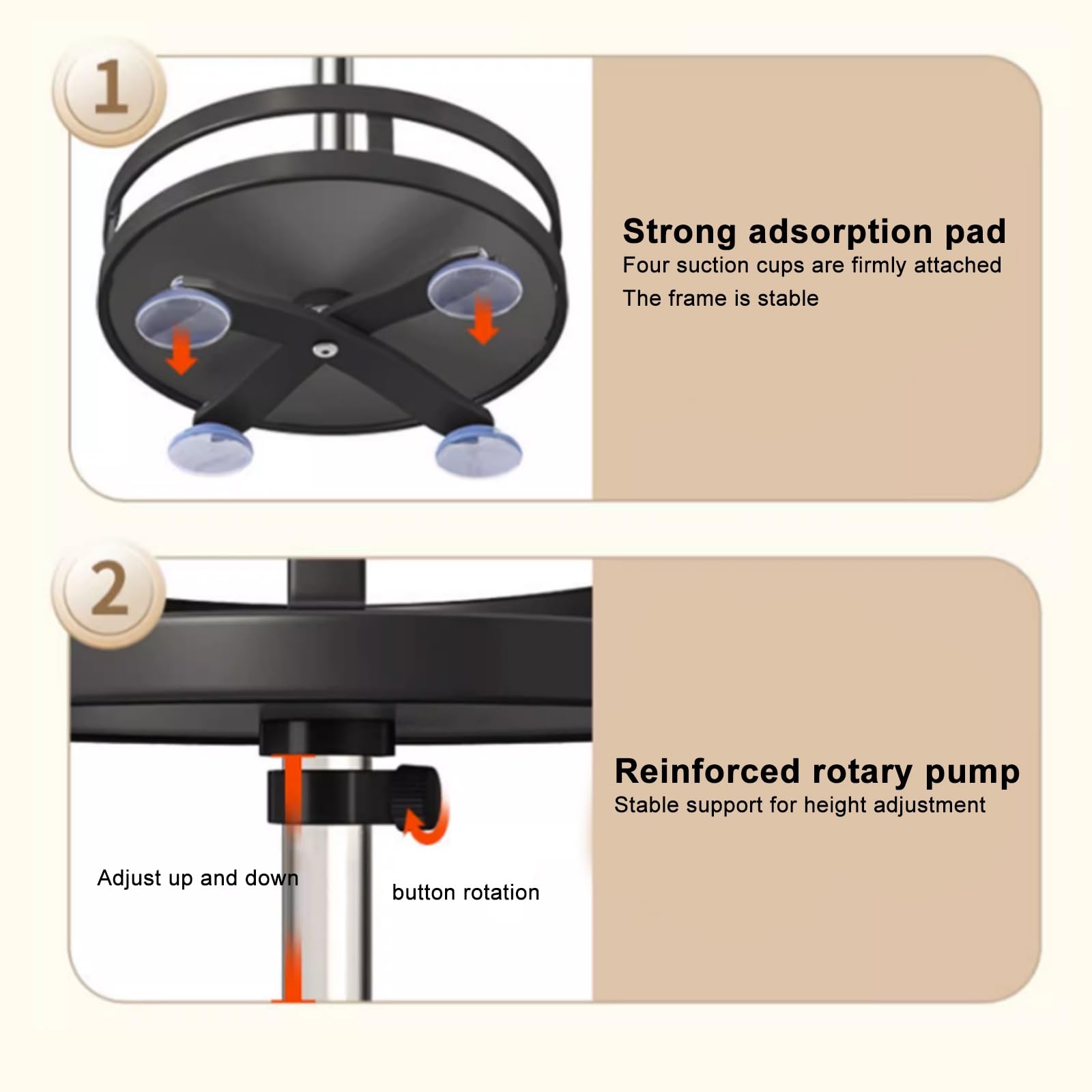 Especiero giratorio con estantes ajustables, plato giratorio de 360 grados para organización de cocina