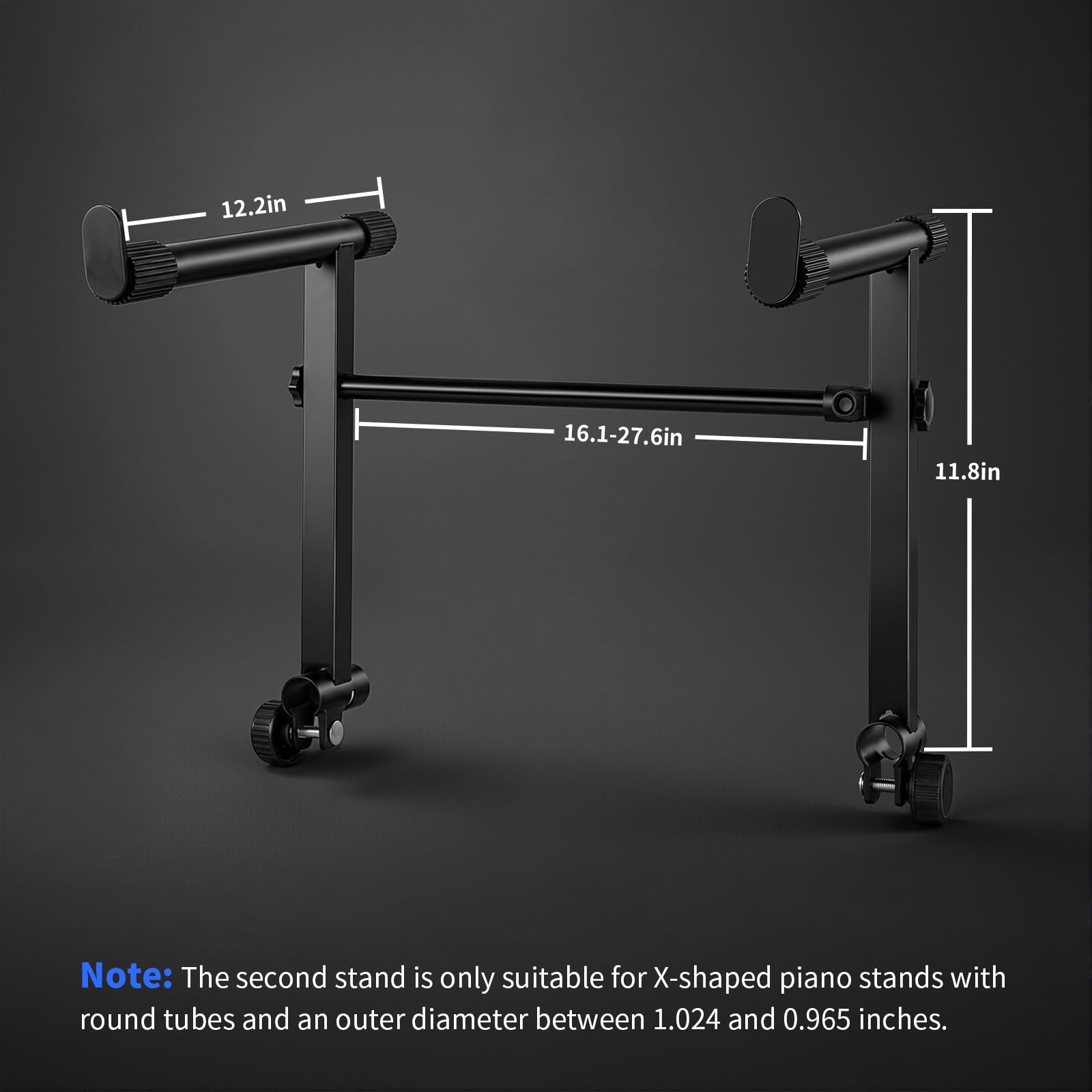 Supporto per tastiera di secondo livello, estensione per tastiera per pianoforte X-Style, adatto per pianoforte digitale elettrico a 54-88 tasti, accessori per pianoforte a forma di X