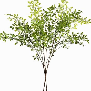 Stems Faux Branches for Vase 2PCS 43.3 inch Nandina Greenery Artificial Stems for Vase Leaf for Home Shop Garden Decor 2