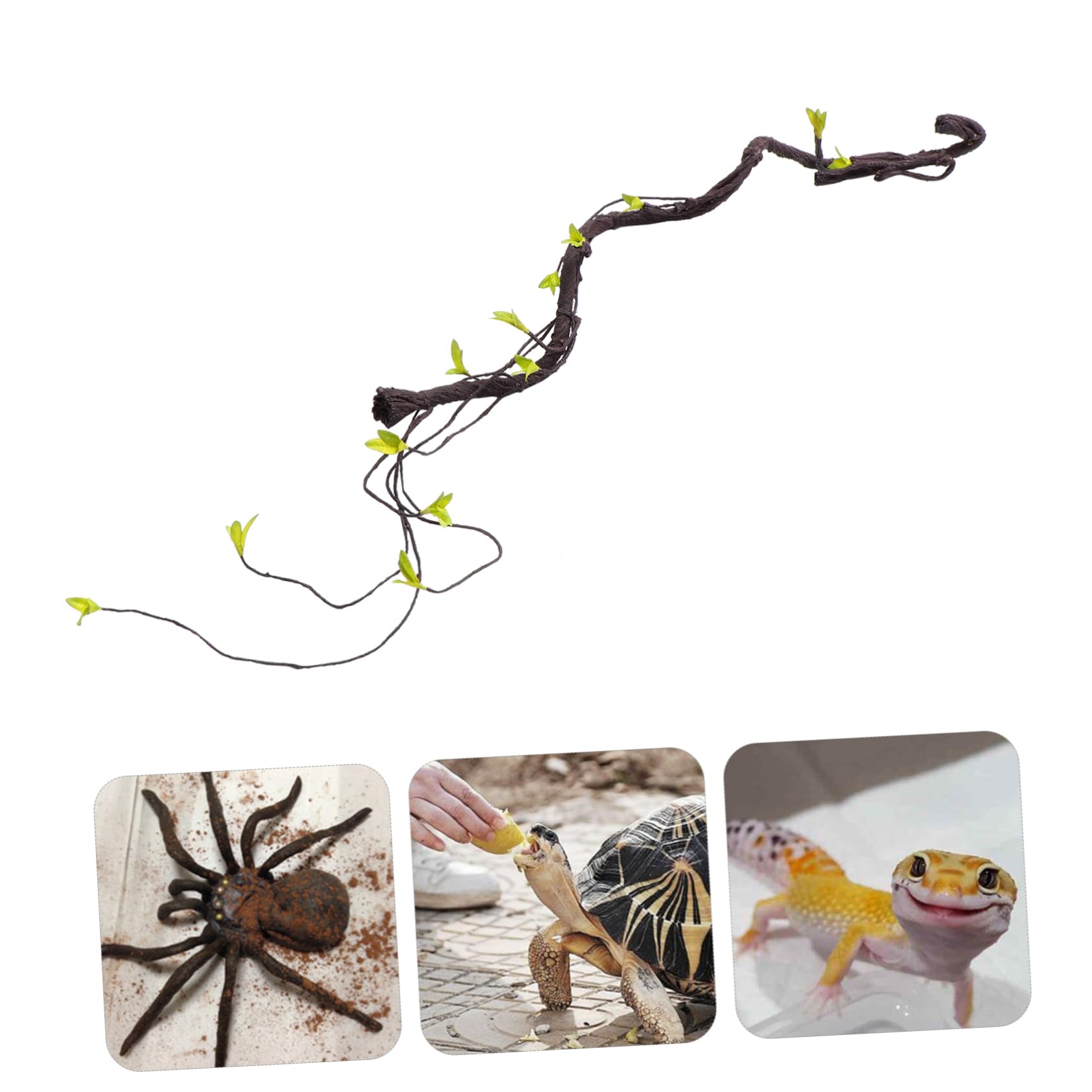 Housoutil 2stücke Künstliche Rattan-kletterpflanze Für Terrarien Flexibel Und Wiederverwendbar Für Reptilien Lange Simulation Von Tropischen Pflanzen Stressreduzierende Dekoration Für
