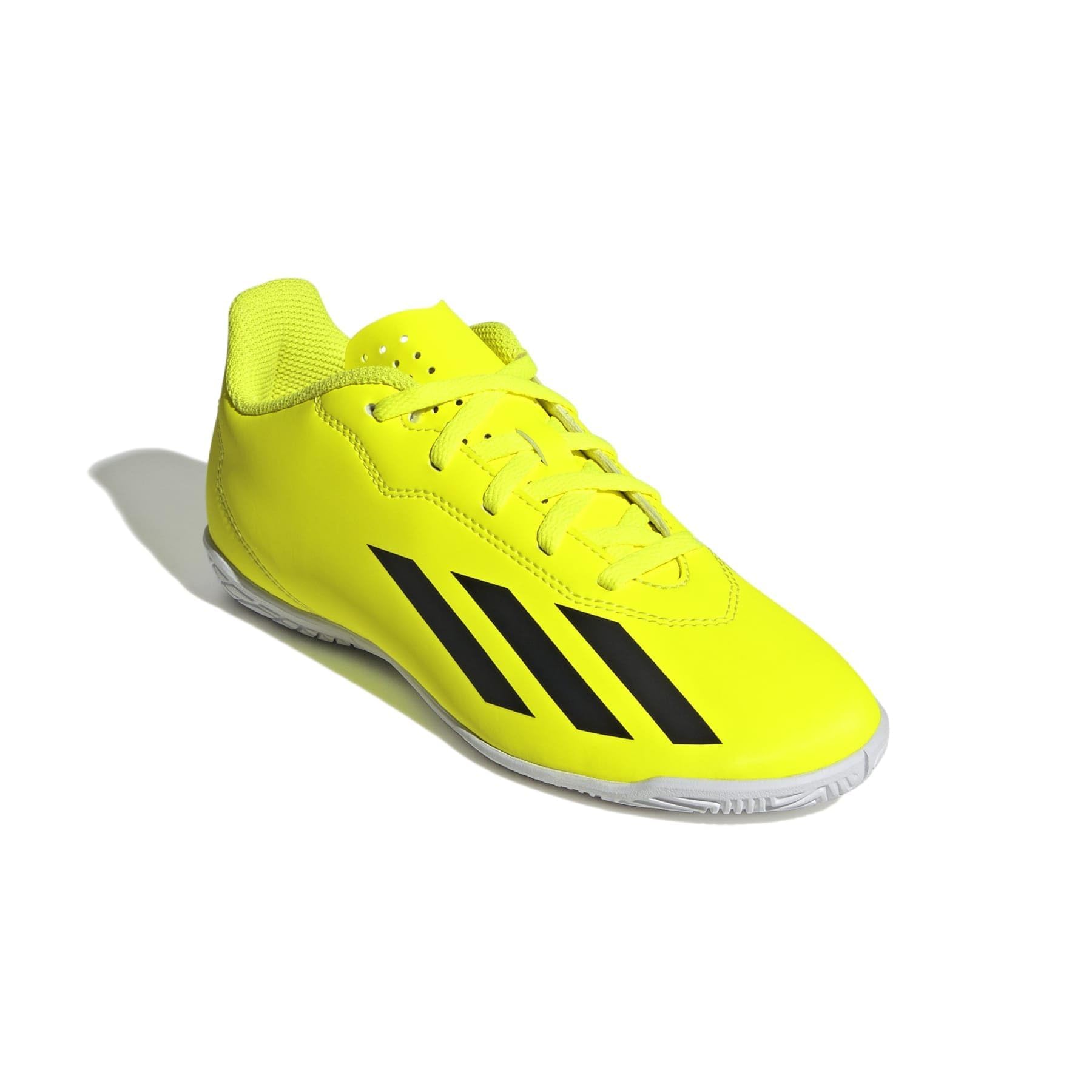 adidas Soccer X Crazyfast Club Indoor (Little Kid/Big Kid) Team Solar Yellow/Black/White 10.5 Little Kid M