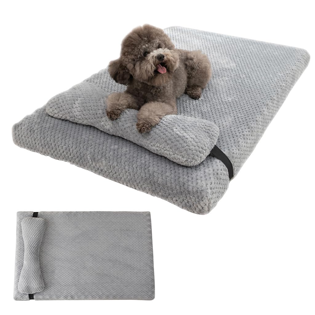 Qpets® Dog Bed, Cozy Soft Plush Cat Bed Warm Sponge Dogs Bed with PP Pillow, Comfortable Thickens Cat Beds for Indoor Cats Dogs Puppies - Square, 50*40CM (B0D83XPFXP) Amazon Price History, Amazon Price Tracker
