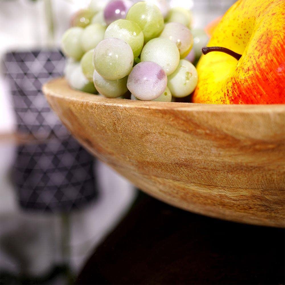 Vilde Bol à fruits, Coupelle en Bois, Bol de Service, 30 x 6,5 cm