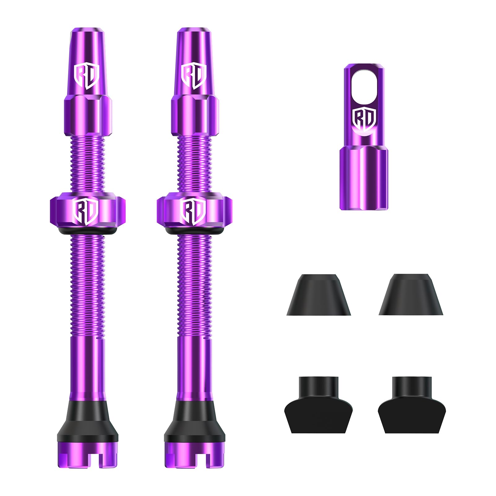 RACEDUEL Tubeless Valve Stems Presta Valves Stem Aluminum 44MM/60MM/80MM