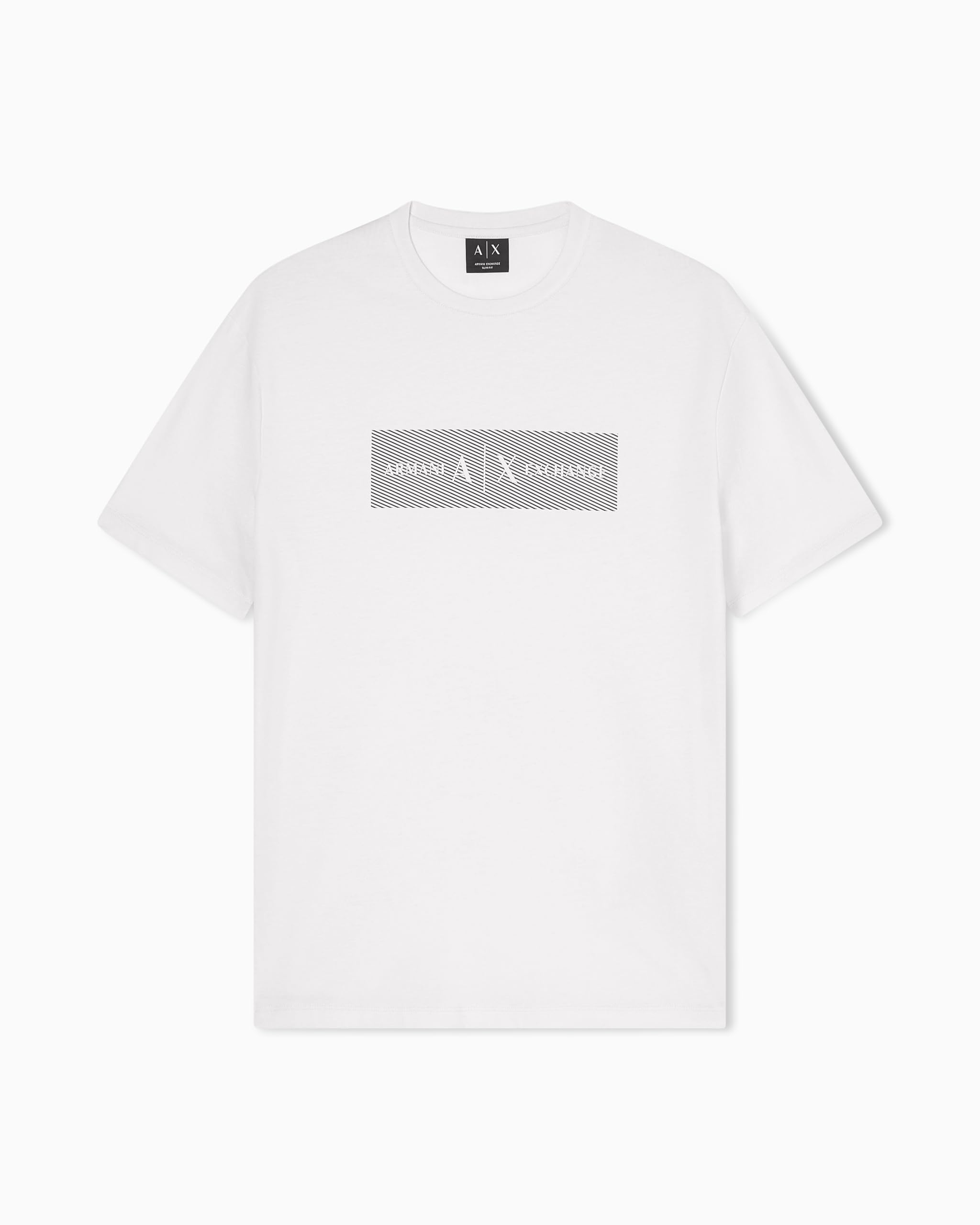 Armani Exchange White Slim Fit Cotton T-Shirt