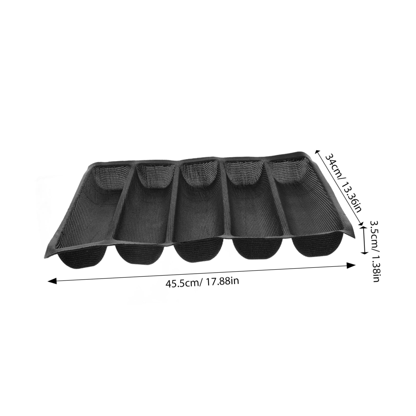 Ciieeo Molde Para Baguette Bandeja Para Hornear Molde Para Pan Molde De Pan Francés Para Hornear Moldes Para Pan Para Horno Moldes De Silicona Para Gel De Sílice Black