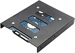 TRIXES Boîte de 2 Kit de montage intérieur en métal noir pour 2.5 1 cm SSD Disques portables & 3.5 Disques durs de pouce - Support pour disque dur - Remplacement de montage haute performance pour disque dur