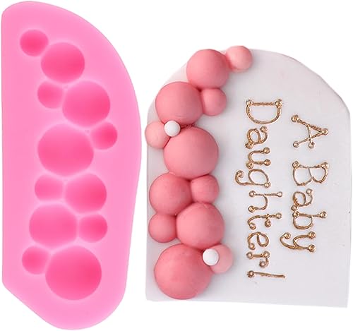 Miniatura 6 de ZiXiang Moldes semicirculares de perlas para fondant, cuerda de cáñamo, molde de silicona para decoración de pasteles, decoración de cupcakes,