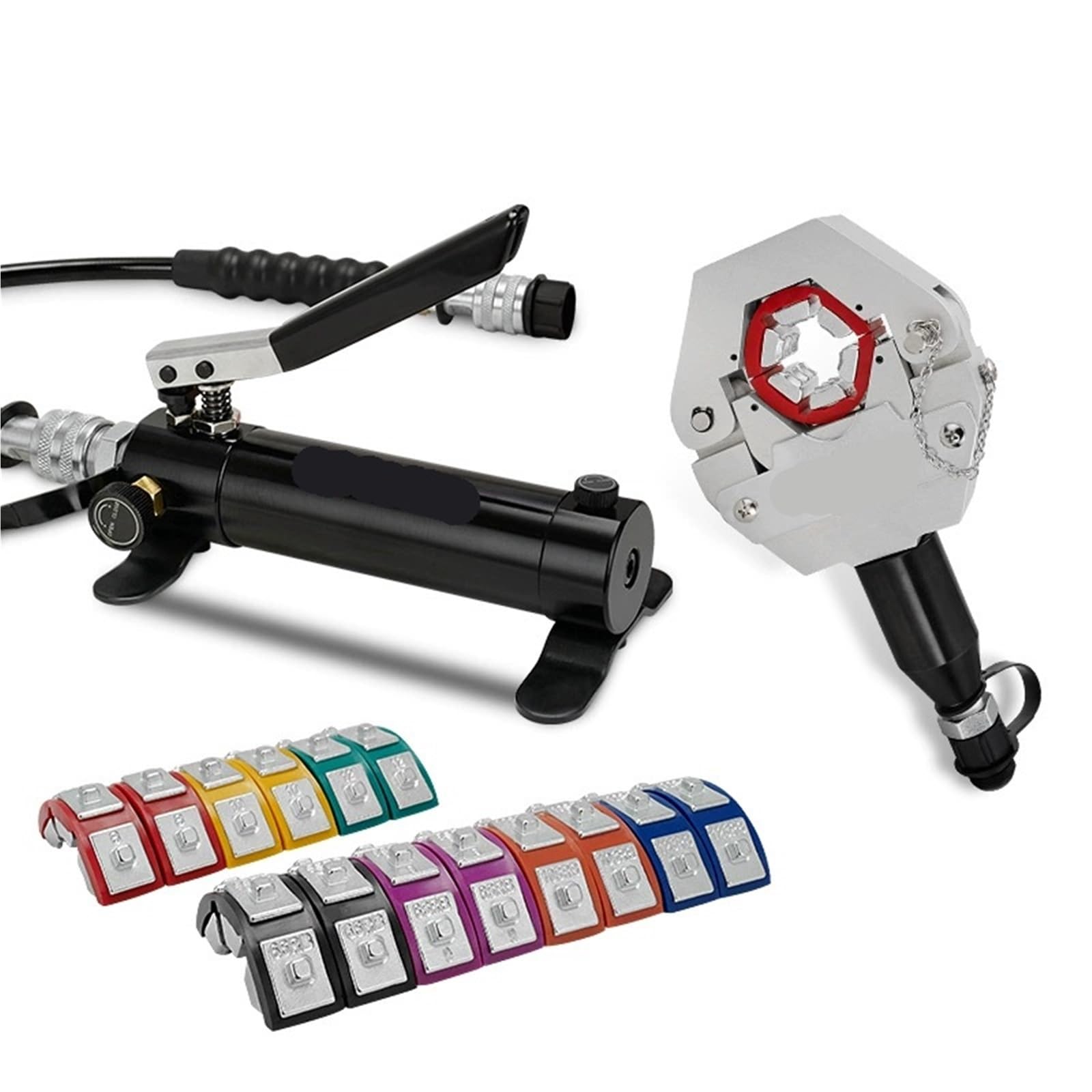 Hydraulic Crimping Tool, Split Type Hydraulic Hose Crimping Tool Air Conditioning Maintenance Tail Crimper with Pump(with APR-18)
