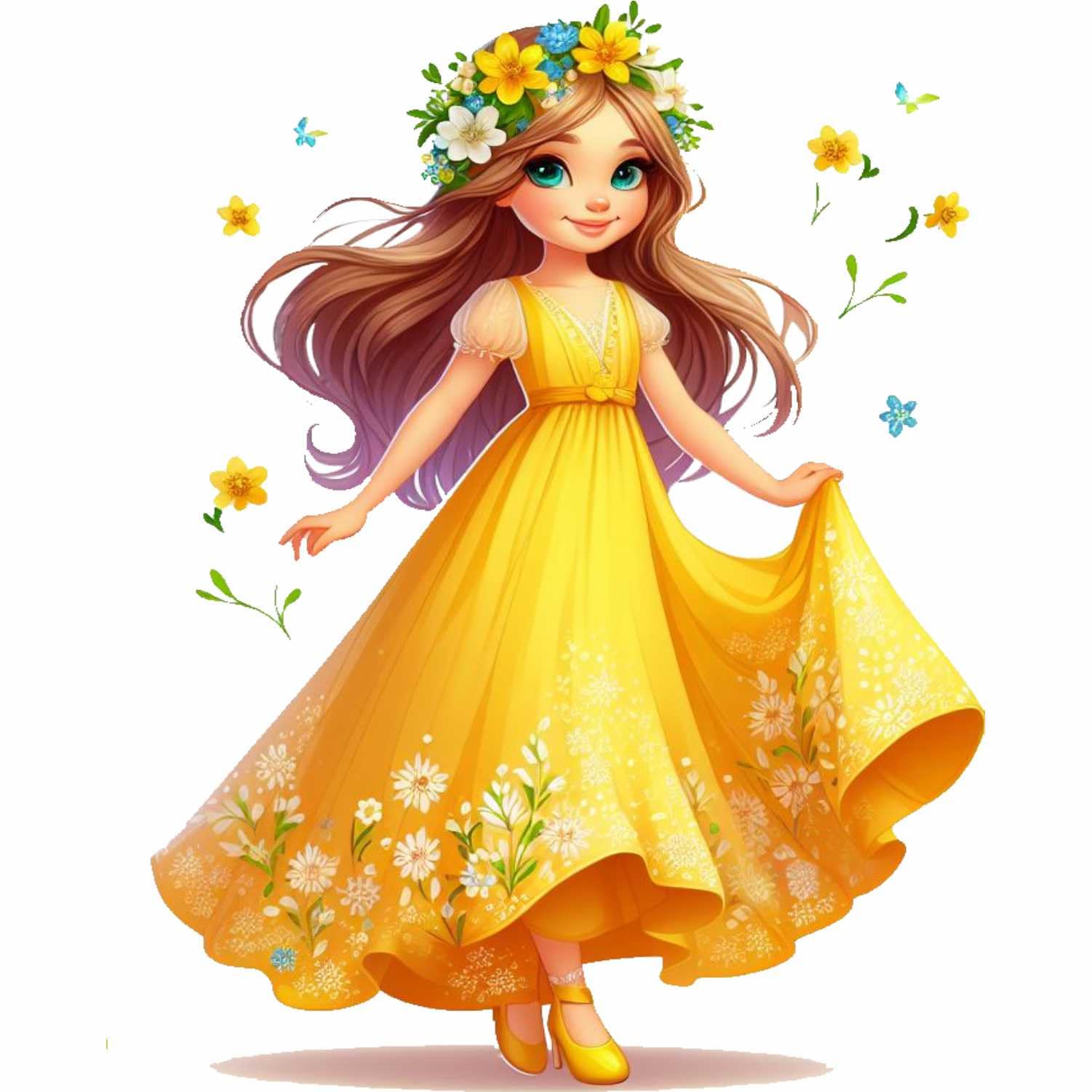Fairy Princess Wall Sticker for Girls Room Design Decor 60x50 cm Cute Cartoon Vinyl Wall Decal Self Adhesive Art for Kids Nursery Bedroom Easy Peel Stick Pack of 1-image-26
