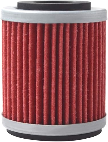 AHL 142 Filtro de aceite para Yamaha YFM350FW Big Bear 346 1990-1998 YFM350FW Big Bear 350 1986-1989 YFM400 Big Bear 4X4 384 2000 2004-2006 (rojo)
