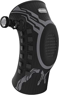 Kuangmi Rodillera ajustable con botón giratorio – para alivio del dolor y apoyo articular en deportes, artrosis, rehabilitación y uso diario, B-R-M