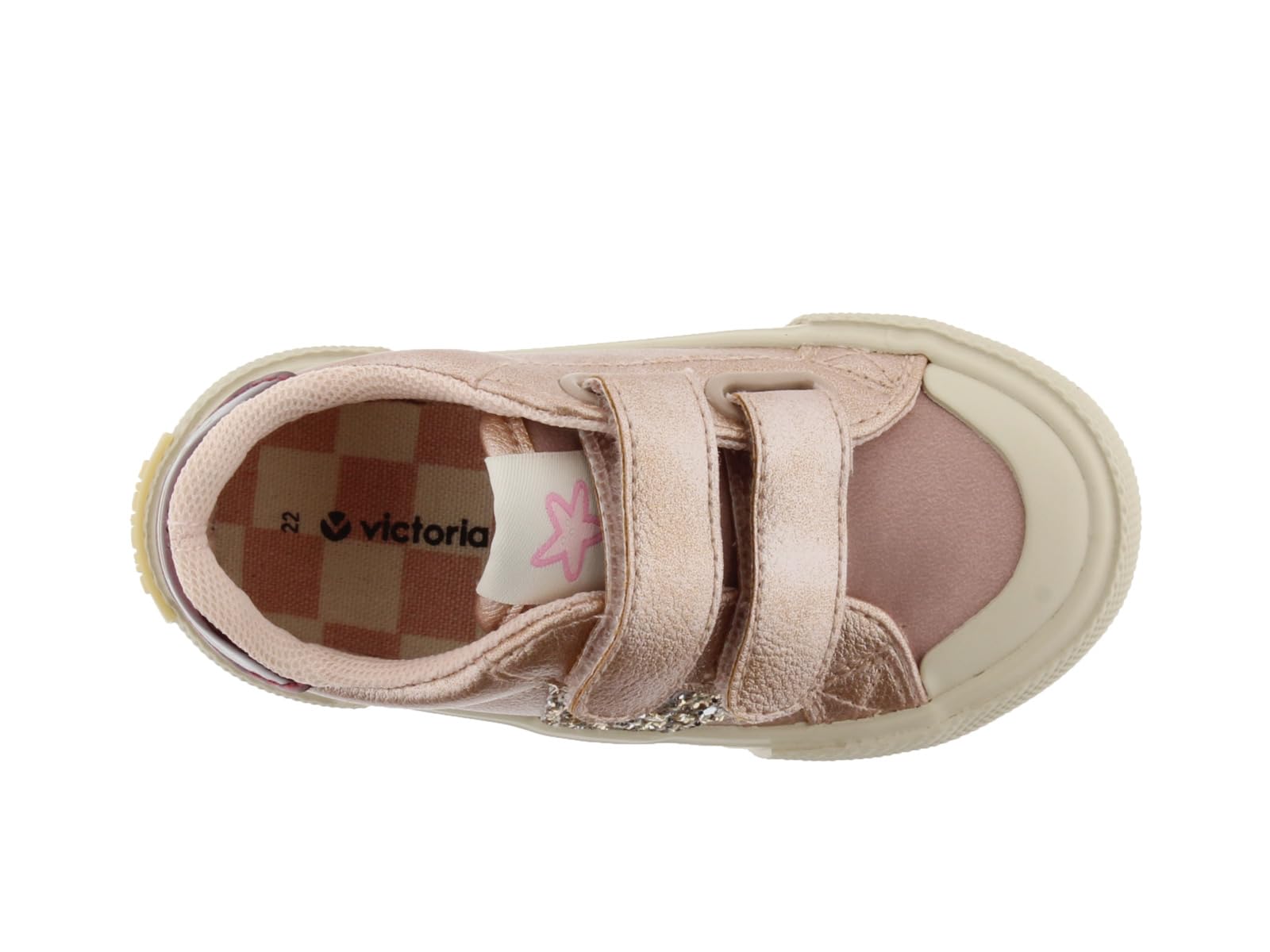 victoria Basket Tribu Efecto Piel Metalizada & Tiras Adherentes & Logotipo Glitter 1065199 para Niñas