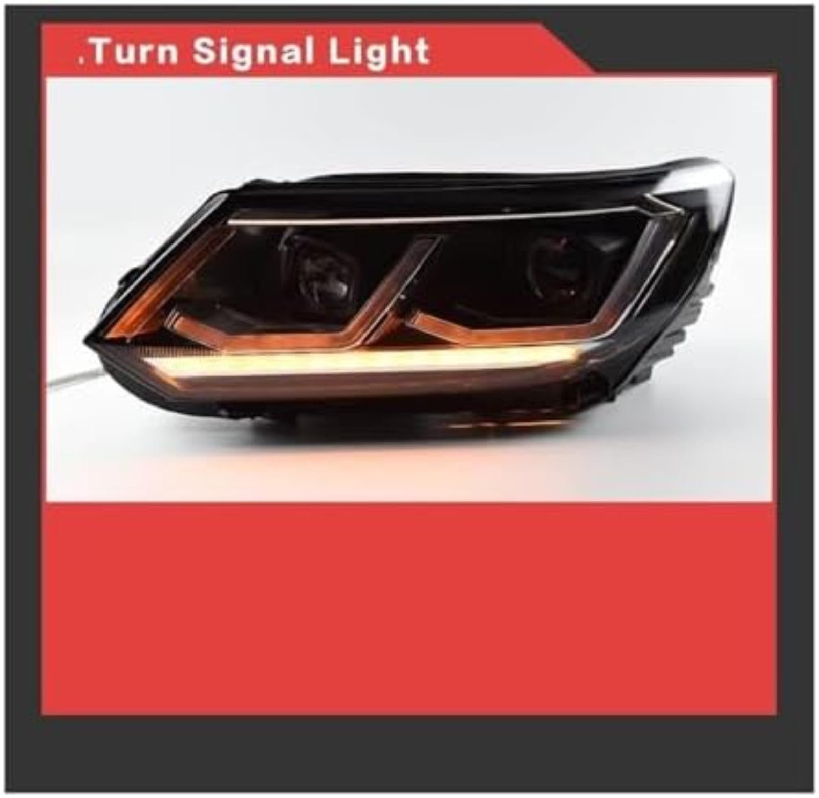 Dla Vw, dla Tiguan 2013-2016 reflektory samochodowe soczewki projektora Drl anioł dla oko lampa czołowa sygnał Auto lampy przednie reflektor włącz światło Wskaźnik (Right Hand Drive)