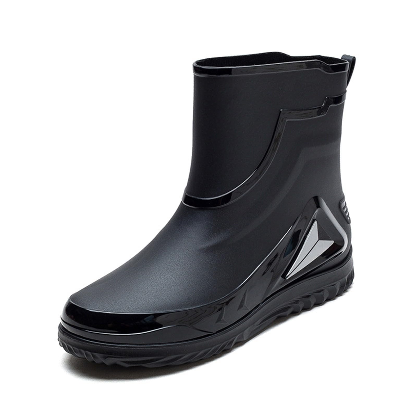 Generisch Botas de lluvia cortas para hombre Botas ligeras para hombre Botas de verano hasta el tobillo para hombre Botines antideslizantes Botas de goma cómodas Botas de agua hasta el tobillo Botas