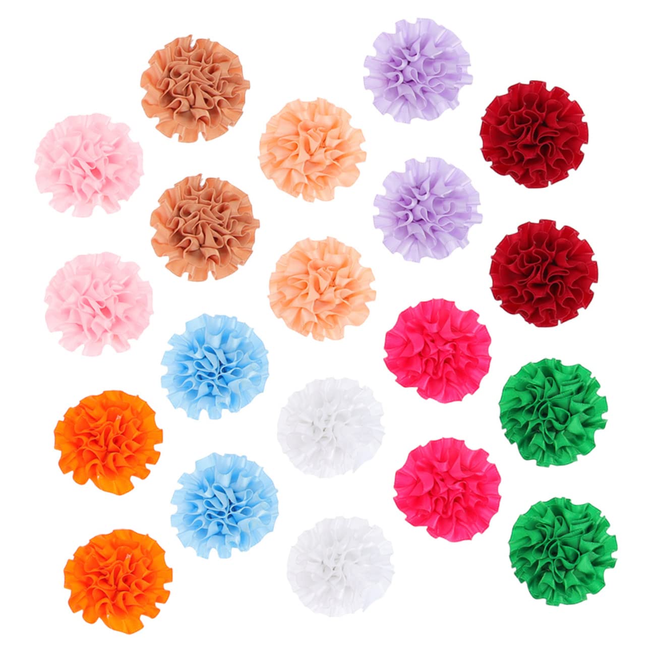 BESTonZON 20Pcs Mixed Color Dog Cat Flower Collar Charms Decorative Pet Grooming Accessories for Pets Comfortable Breathable Floral Design for Unique Look