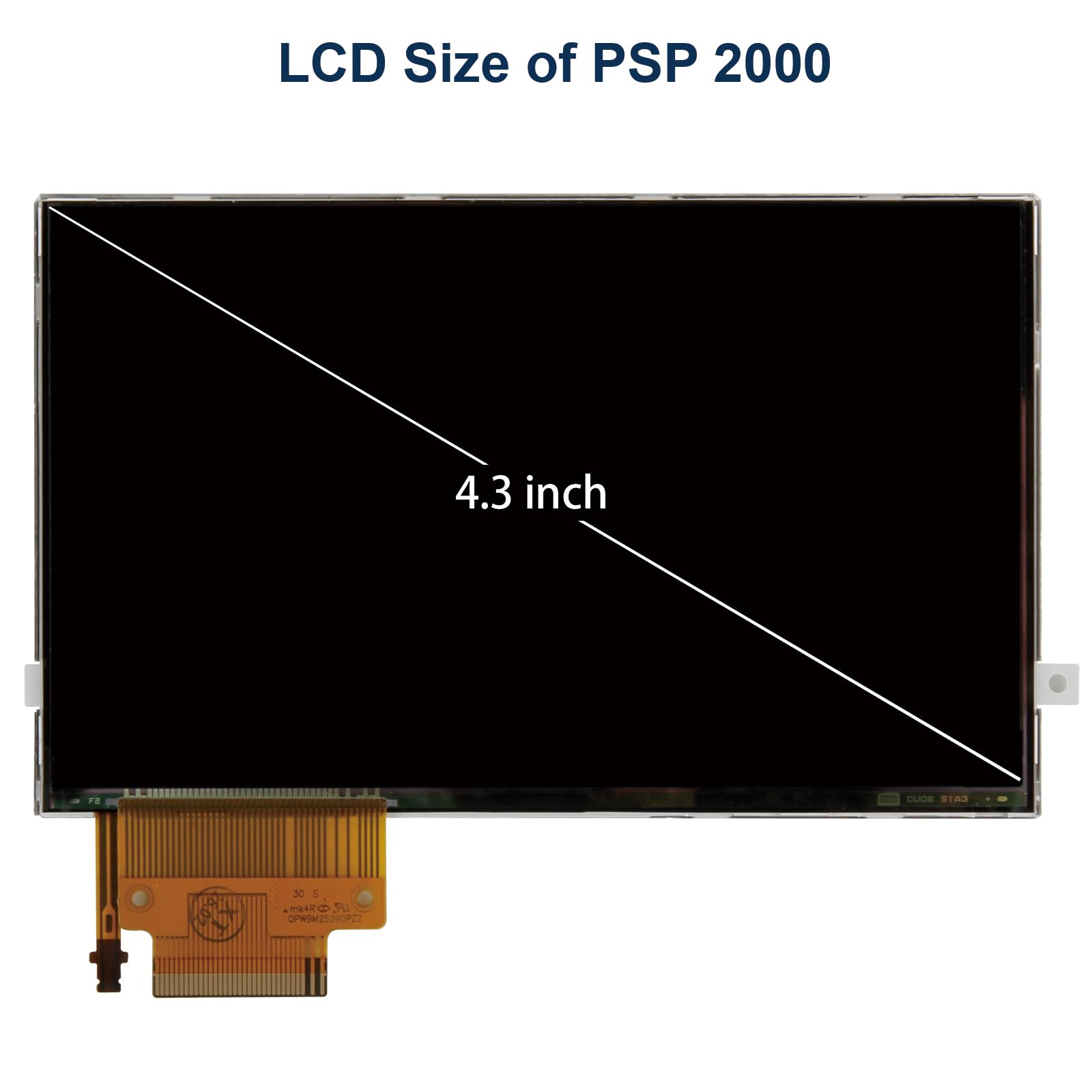 LCD Schermo per Console Gioco, LCD Display per PSP 2000 2001 2003 2004 Sostituzione Schermo Glass Pannello Schermo Sostituzione Matrix (senza Touch Screen)