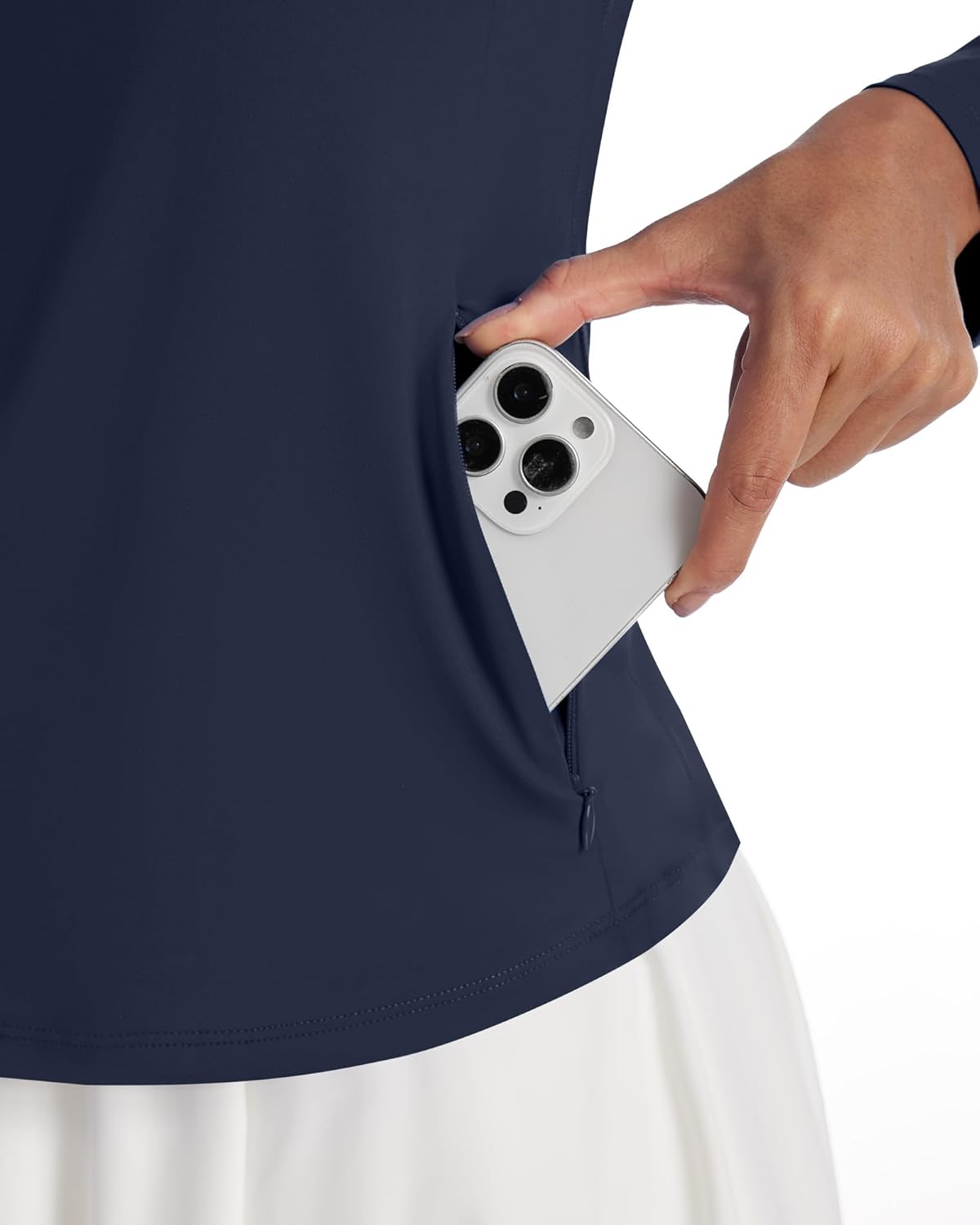 Runhit Women's Quarter Zip Pullover with Pockets Long Sleeve Golf Tennis Shirts UPF 50 Sun Protection Workout Athletic Tops - Image 3