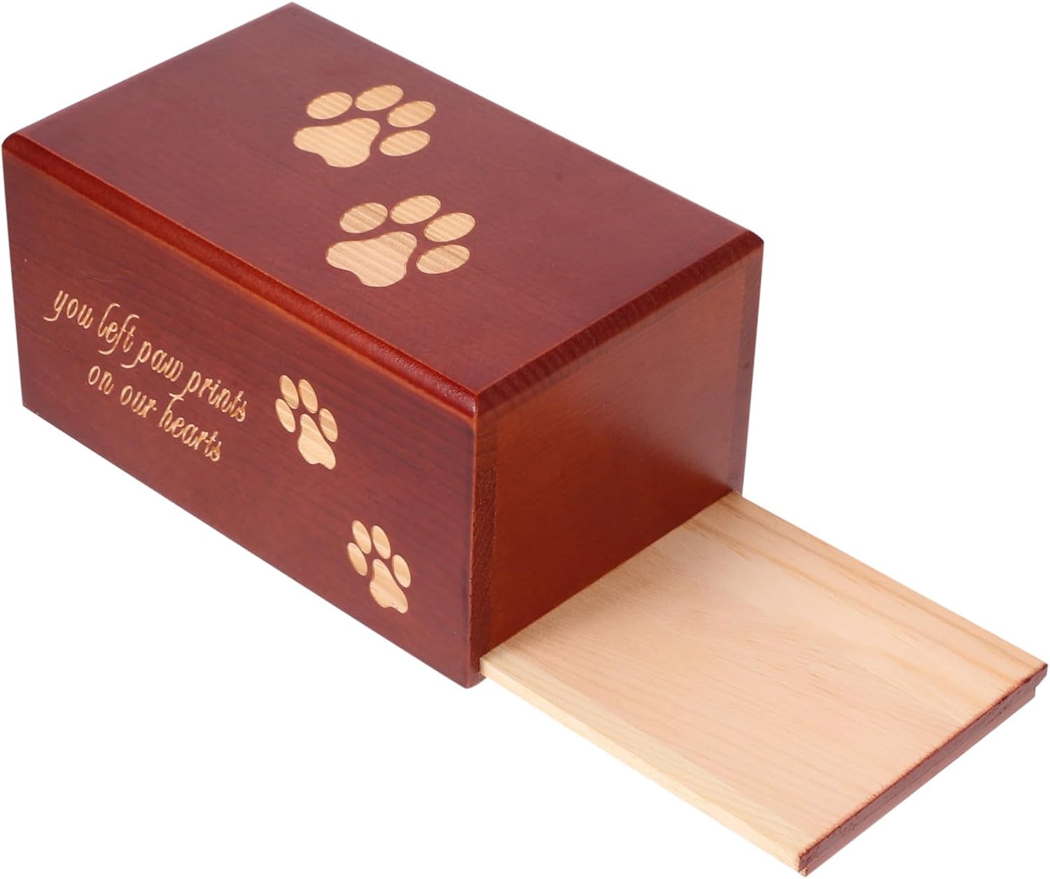 BESPORTBLE Wooden Pet Urn Small Portable Cremation Box Lightweight Keepsake for Cat Dog Ashes Memorial Remembrance Holder with Natural Simple Style for Animal Ash Storage