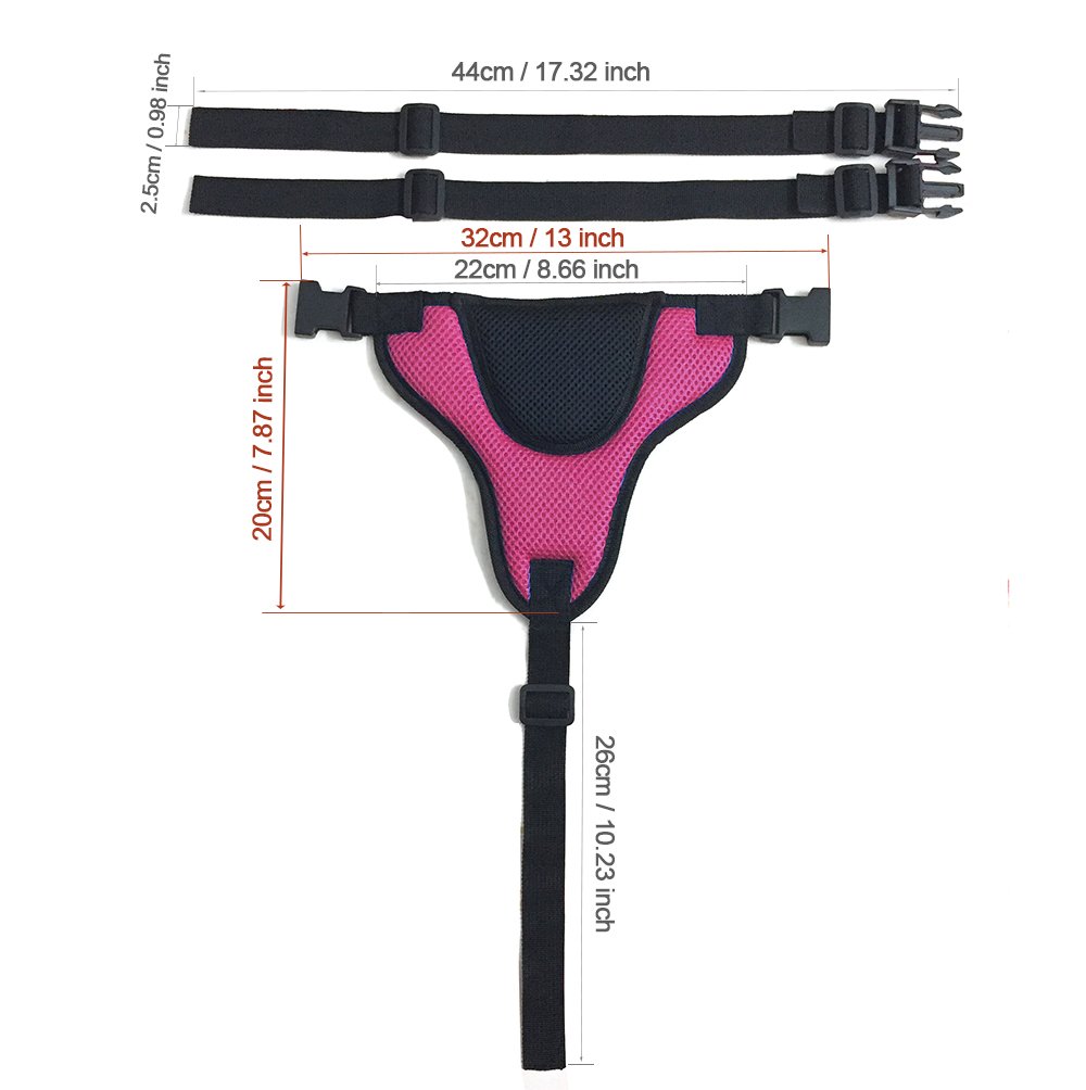 Zarpma Cinturón de seguridad para bebé con almohadilla protectora, cinturón de seguridad de 3 puntos para niños y bebés, compatible con trona antílop, color rosa