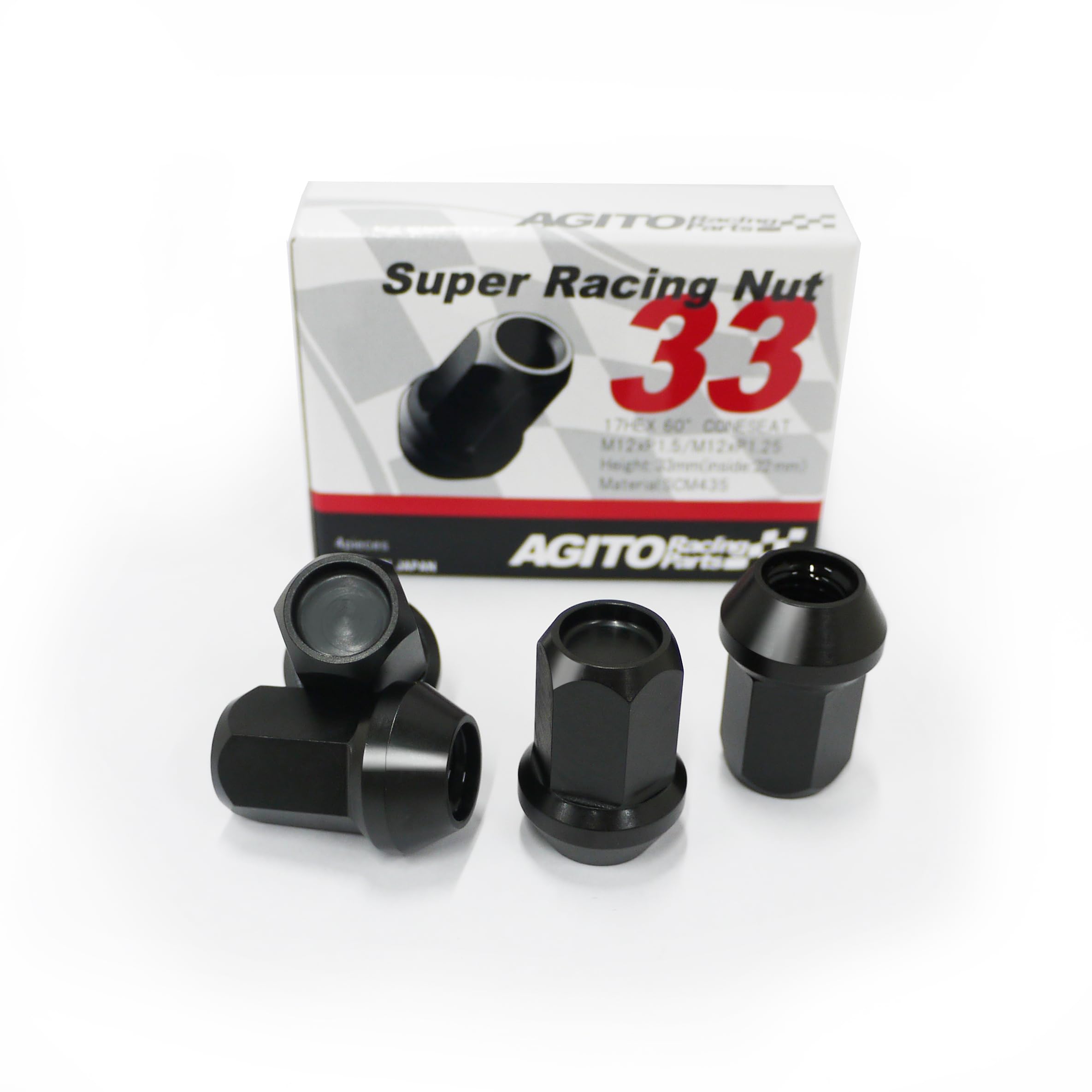 Amazon | AGITO Super Racing Nut L33 非貫通レーシングナット(クロム 