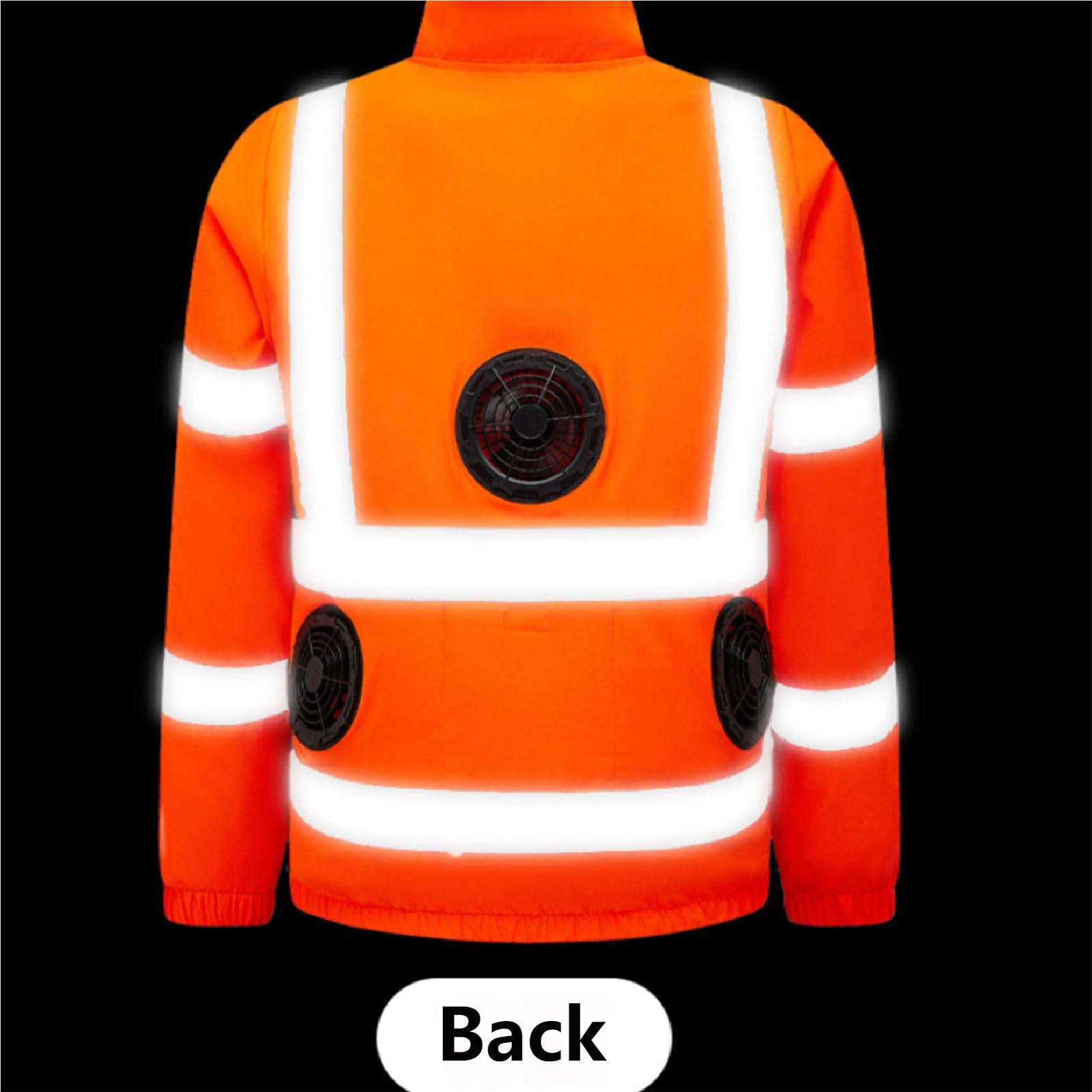 Abrigo de refrigeración USB multivelocidad con rayas reflectantes, transpirable, ventilador ajustable, bata de trabajo, capa de noche, ropa de trabajo de seguridad, aire acondicionado