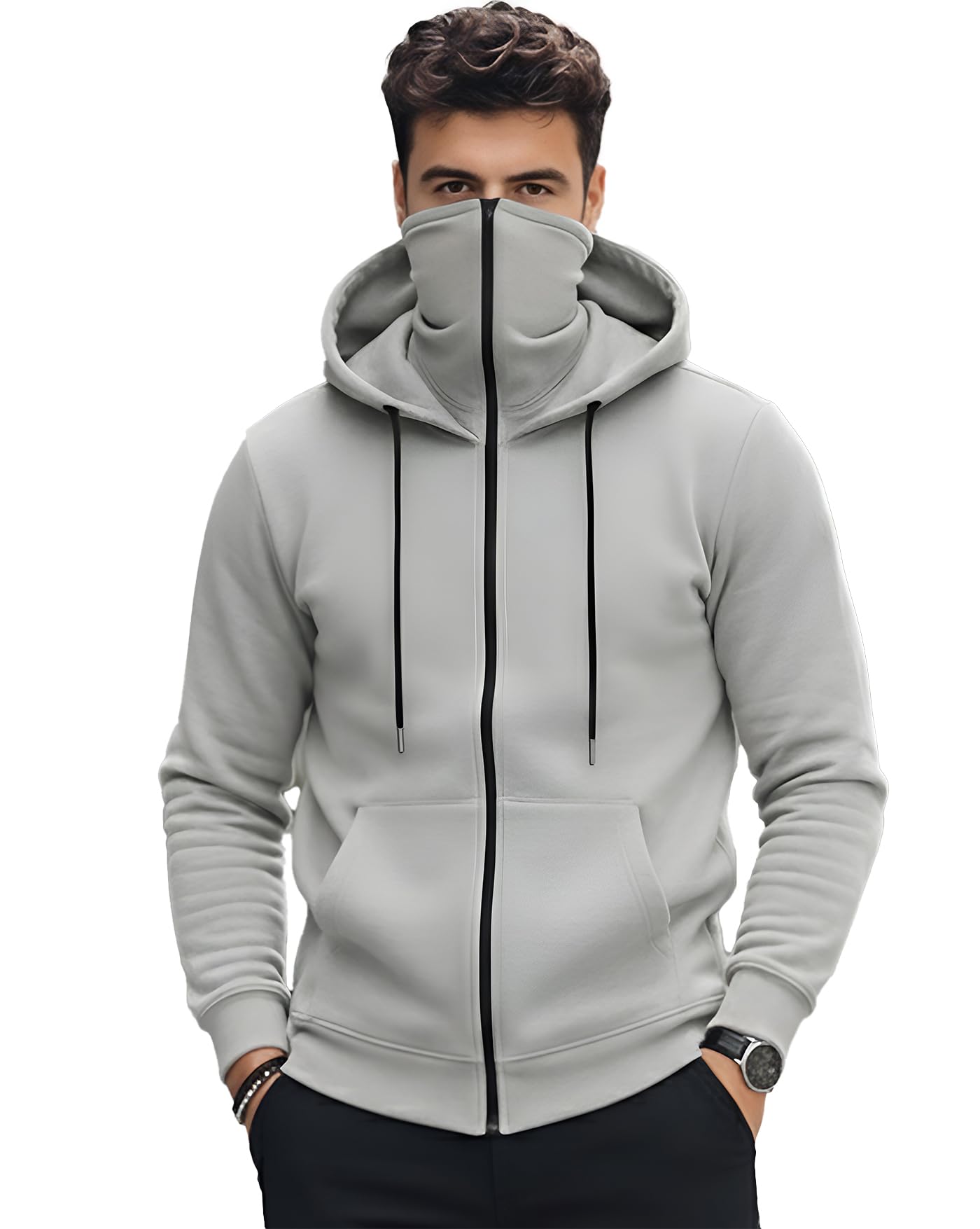 Buy AUSK Men Hooded Sweatshirt for Winter wear with Back Print