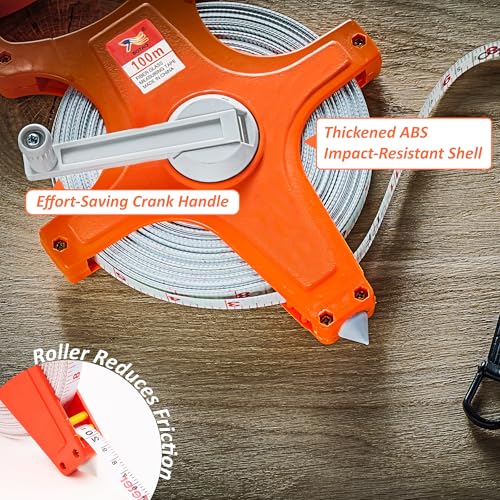 Cinta métrica de fibra de vidrio, 2 unidades, 100 ft retráctil miniatura 3