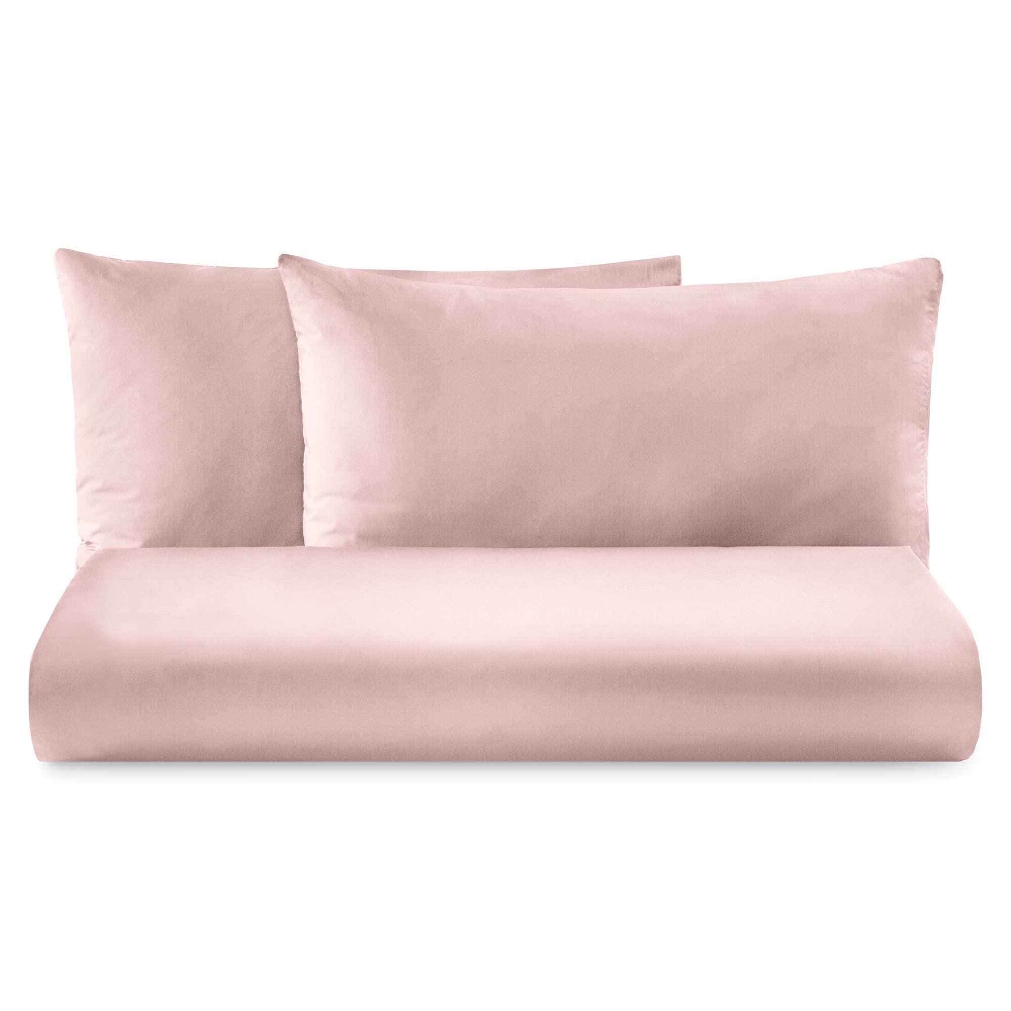 Lisola Set Copripiumino Una Piazza e Mezza in Cotone, Made in Italy, Sacco 200x240 cm con 2 Federe 50x80 cm, Tinta Unita