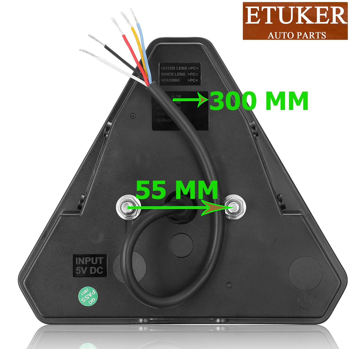 2x Anhänger Rückleuchten Led 6Funktion 12v24v Wasserdicht ECE R10 EMC LED Nebelschlussleuchten Rot für PKW Traktor Landwirtschaftliches KFZ Caravan Reflektor Rotes Dreieck